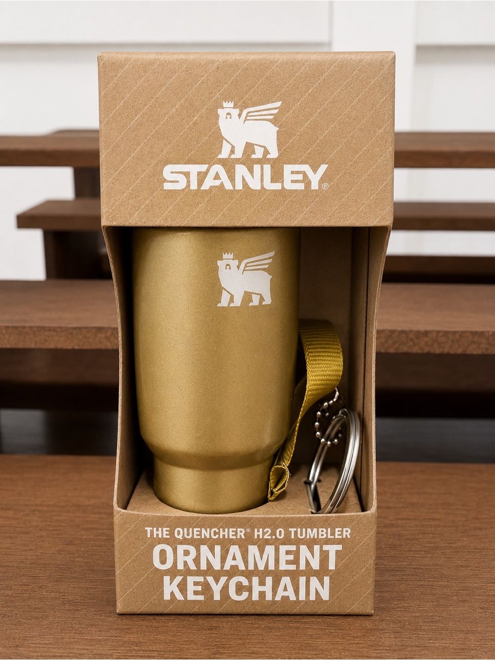 Stanley Gold Ornament Keychain